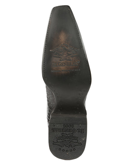 El General Men's Exotic Caiman Belly Cowboy Boots - Brown 45079