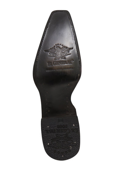 El General Men's Exotic Python Leather Cowboy Boots - Brown 45088