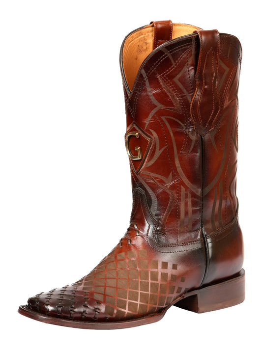 Men's Rodeo Boots - El General Pull-Up Leather - Tabacco 45174