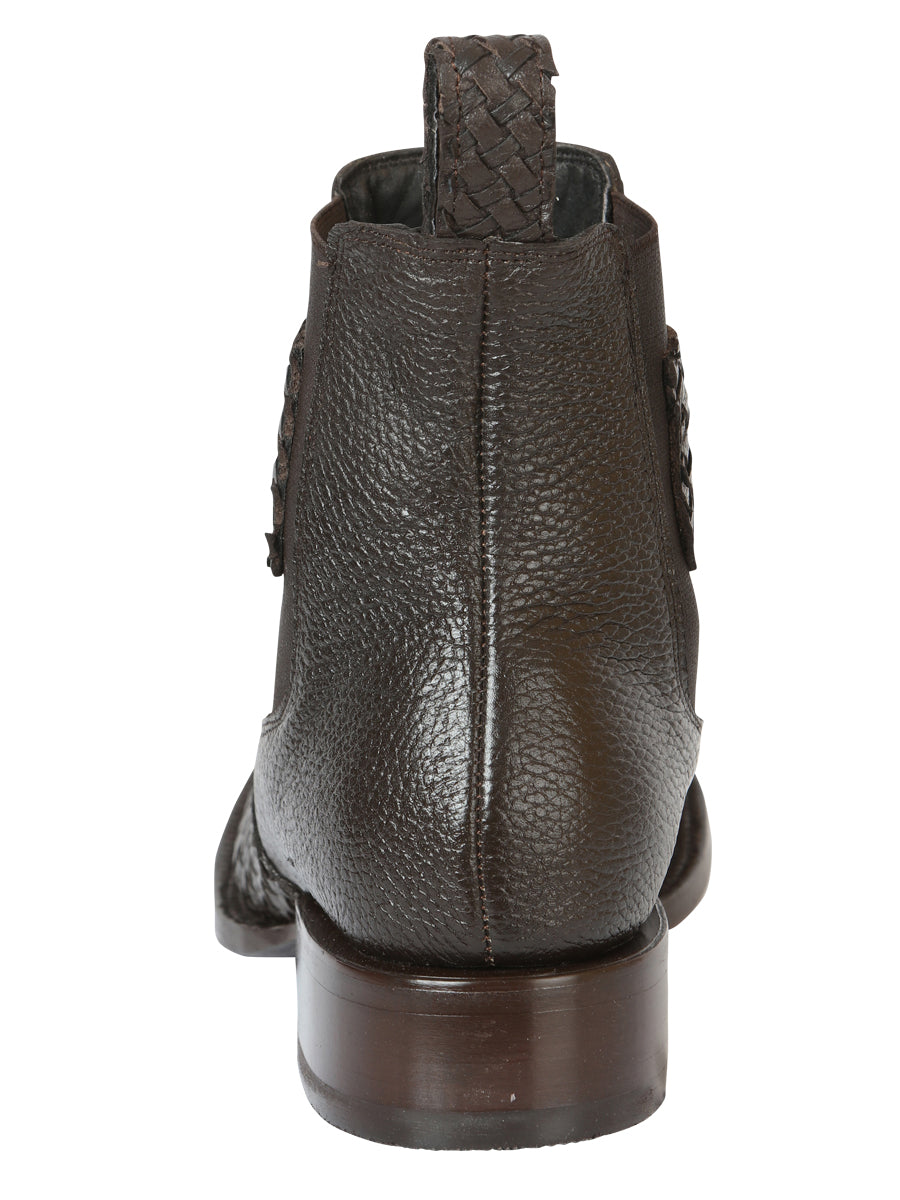 El General Men’s Rodeo Brown Petatillo Woven Ankle Boots 45177