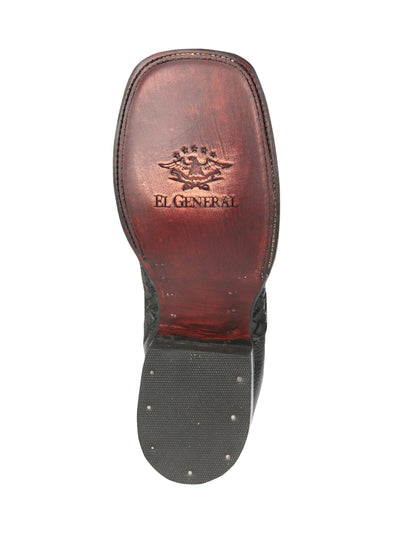 El General Men’s Rodeo Black Petatillo Woven Ankle Boots 45181