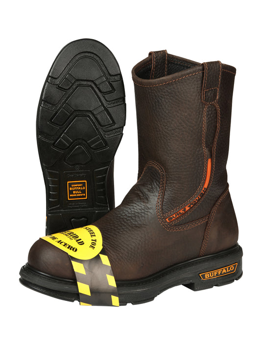 Buffalo & Bull Men’s Work Boots with Toe Cap Bovine Leather - Rino Moka 45260