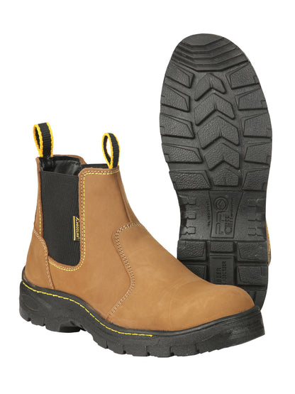 Procliff Men’s Work Shoes Without Laces and Toe Cap - Nobuck Maple 45284