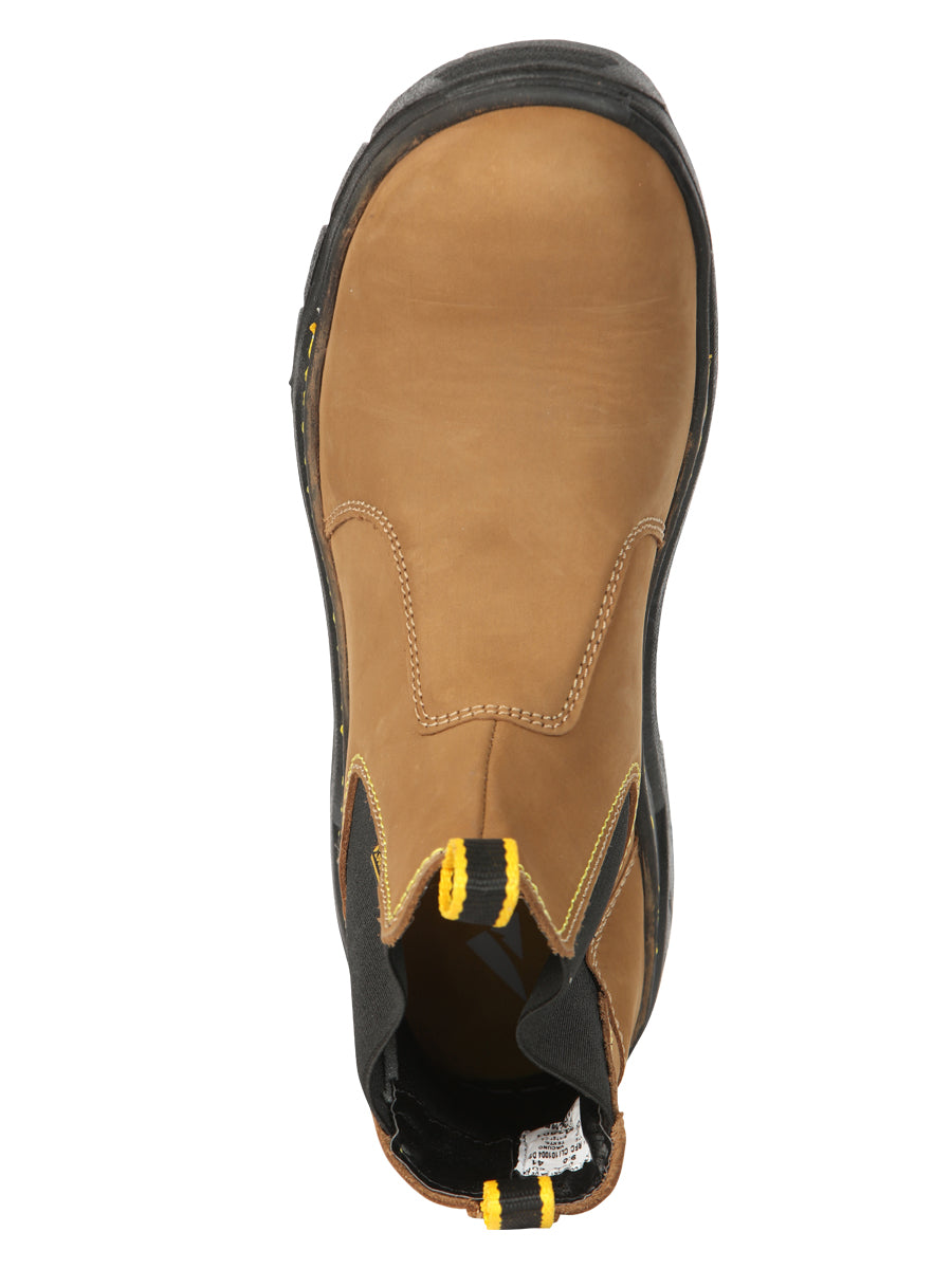 Procliff Men’s Work Shoes Without Laces and Toe Cap - Nobuck Maple 45284