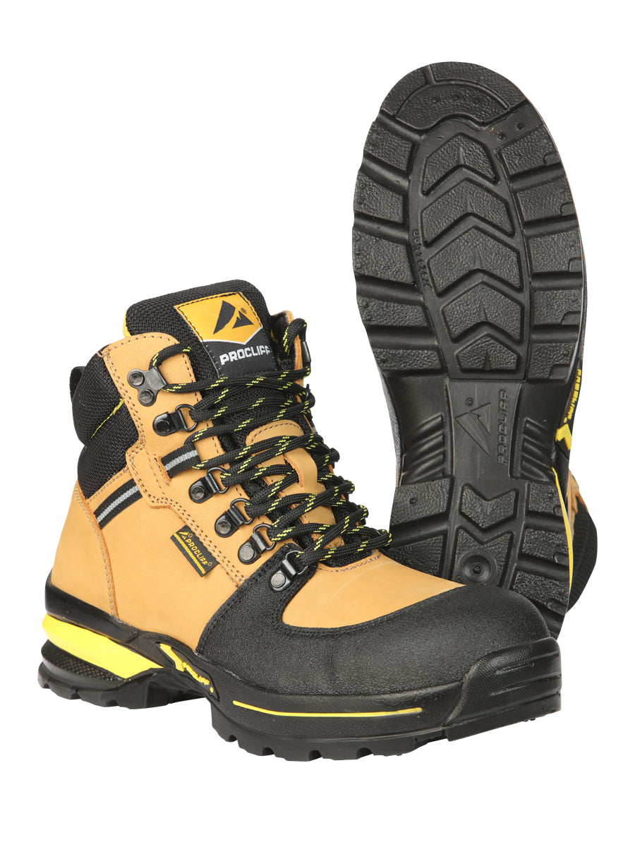 Procliff Men’s Work Shoes with Laces and Toe Cap - Nobuck Miel 45285