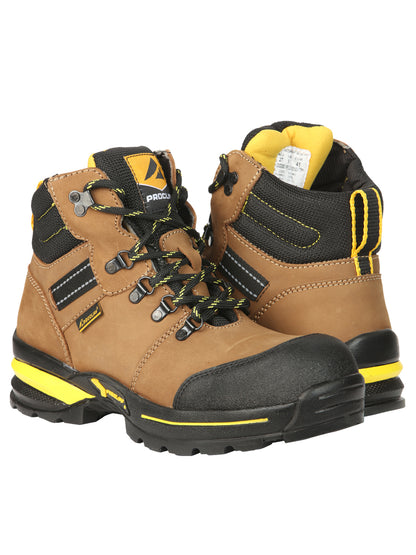 Procliff Safety Work Boots Nubuck Maple: Lace-Up with Helmet for Worksite Safety 45287