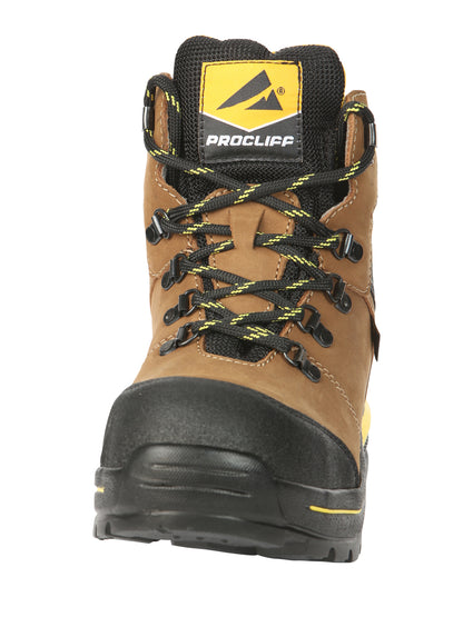 Procliff Safety Work Boots Nubuck Maple: Lace-Up with Helmet for Worksite Safety 45287