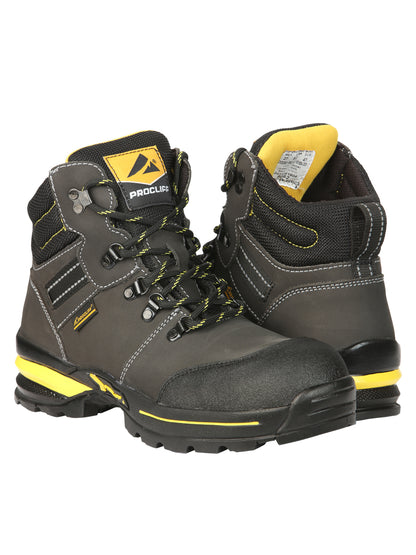 Procliff Safety Work Boots Nubuck Oxford: Lace-Up with Helmet for Worksite Safety 45288