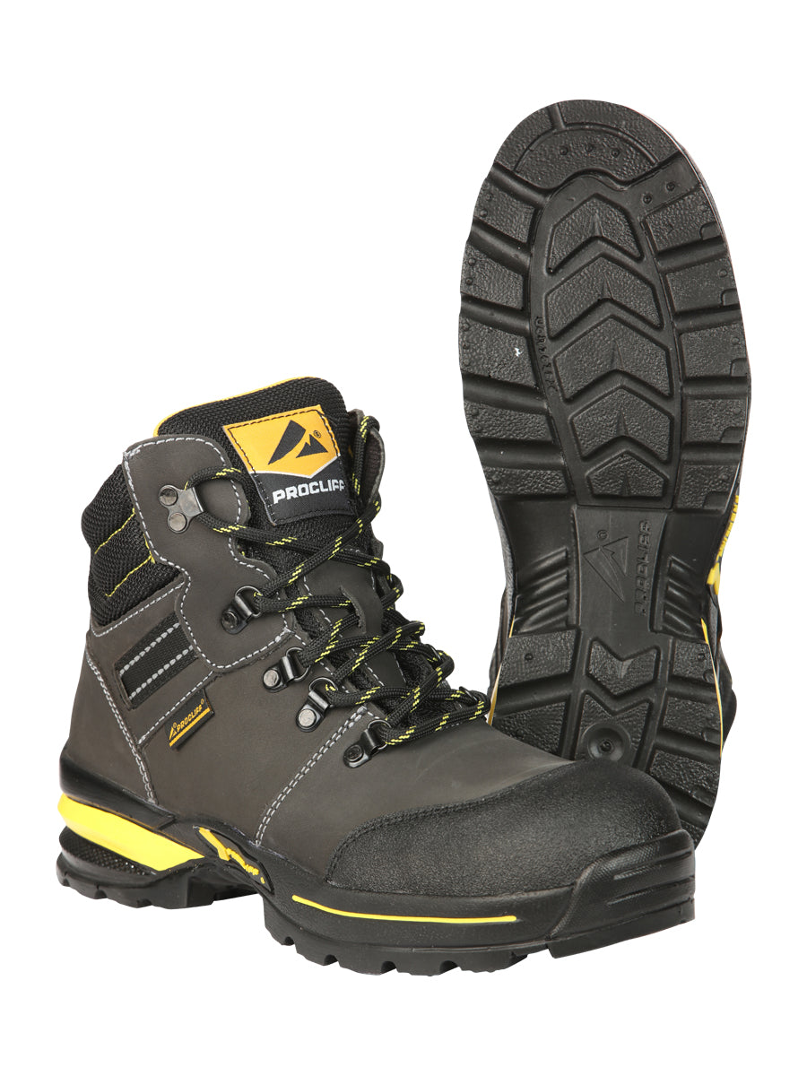 Procliff Safety Work Boots Nubuck Oxford: Lace-Up with Helmet for Worksite Safety 45288
