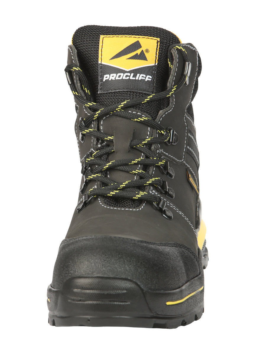 Procliff Safety Work Boots Nubuck Oxford: Lace-Up with Helmet for Worksite Safety 45288