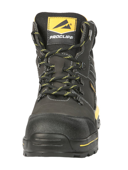 Procliff Safety Work Boots Nubuck Oxford: Lace-Up with Helmet for Worksite Safety 45288