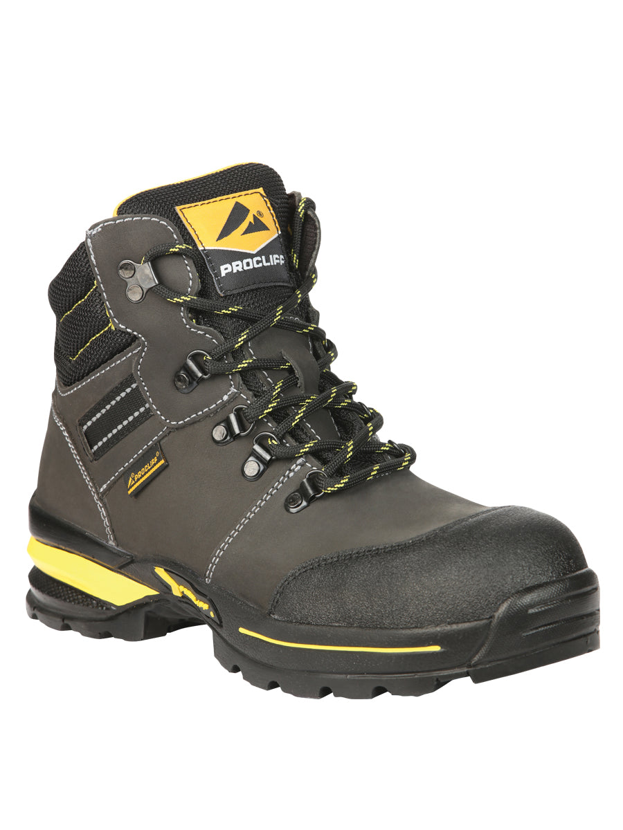 Procliff Safety Work Boots Nubuck Oxford: Lace-Up with Helmet for Worksite Safety 45288