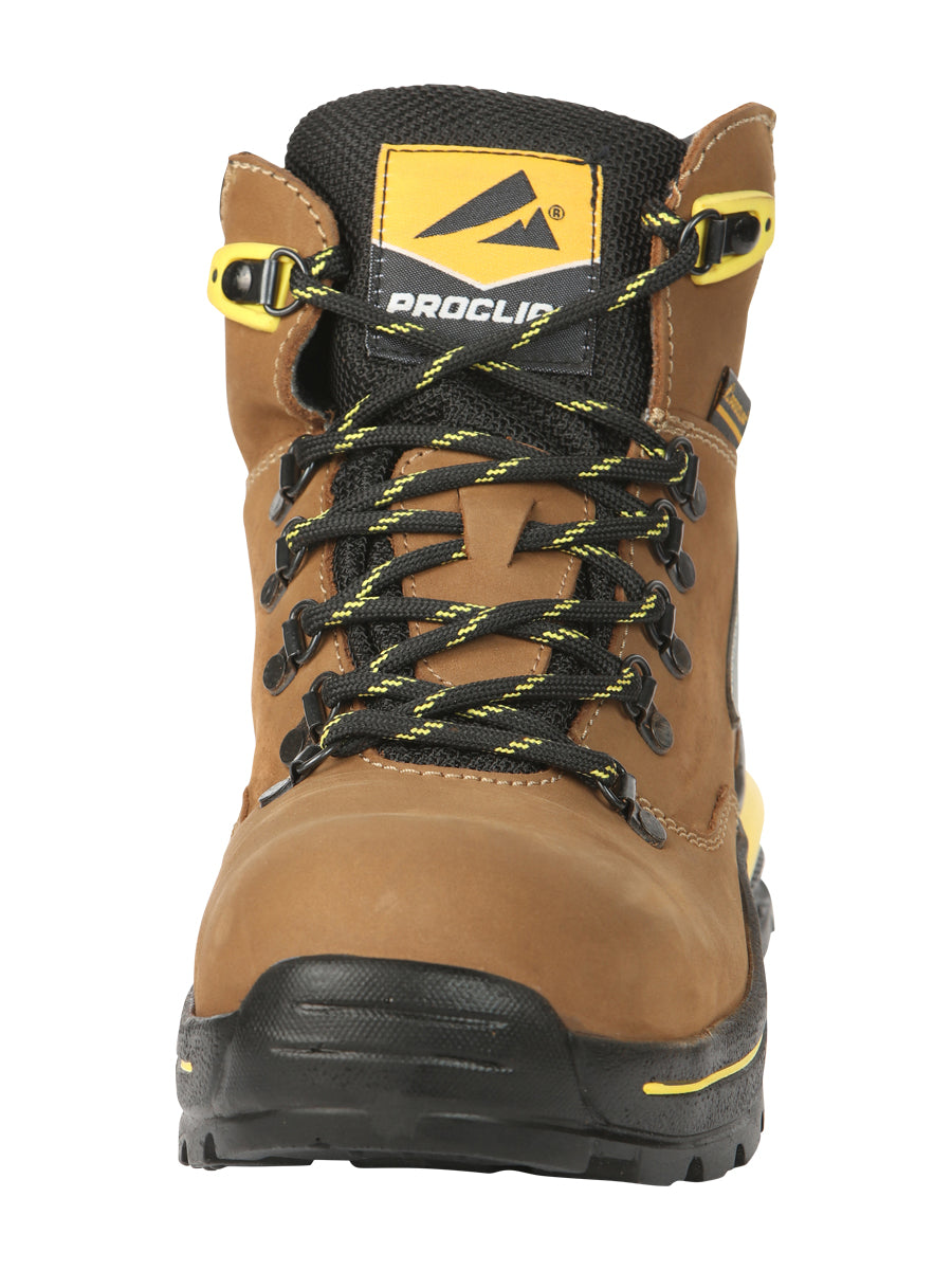 Procliff Safety Work Boots Nubuck Maple: Lace-Up with Helmet for Worksite Safety 45289