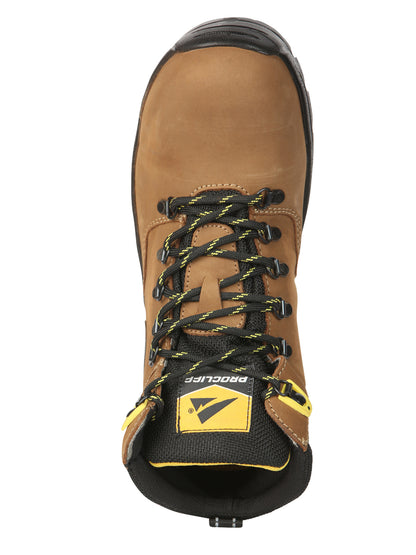 Procliff Safety Work Boots Nubuck Maple: Lace-Up with Helmet for Worksite Safety 45289