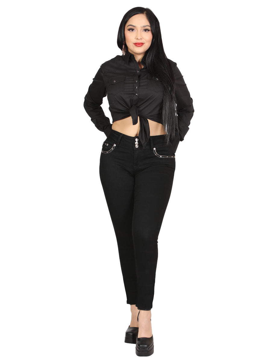 Centenario Hip-Up Skinny Denim Jeans - Black 45318
