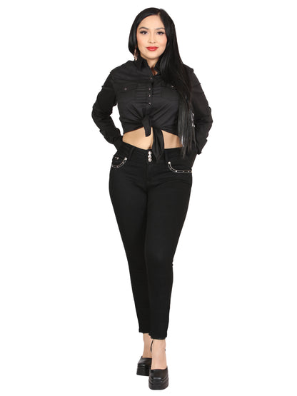 Centenario Hip-Up Skinny Denim Jeans - Black 45318