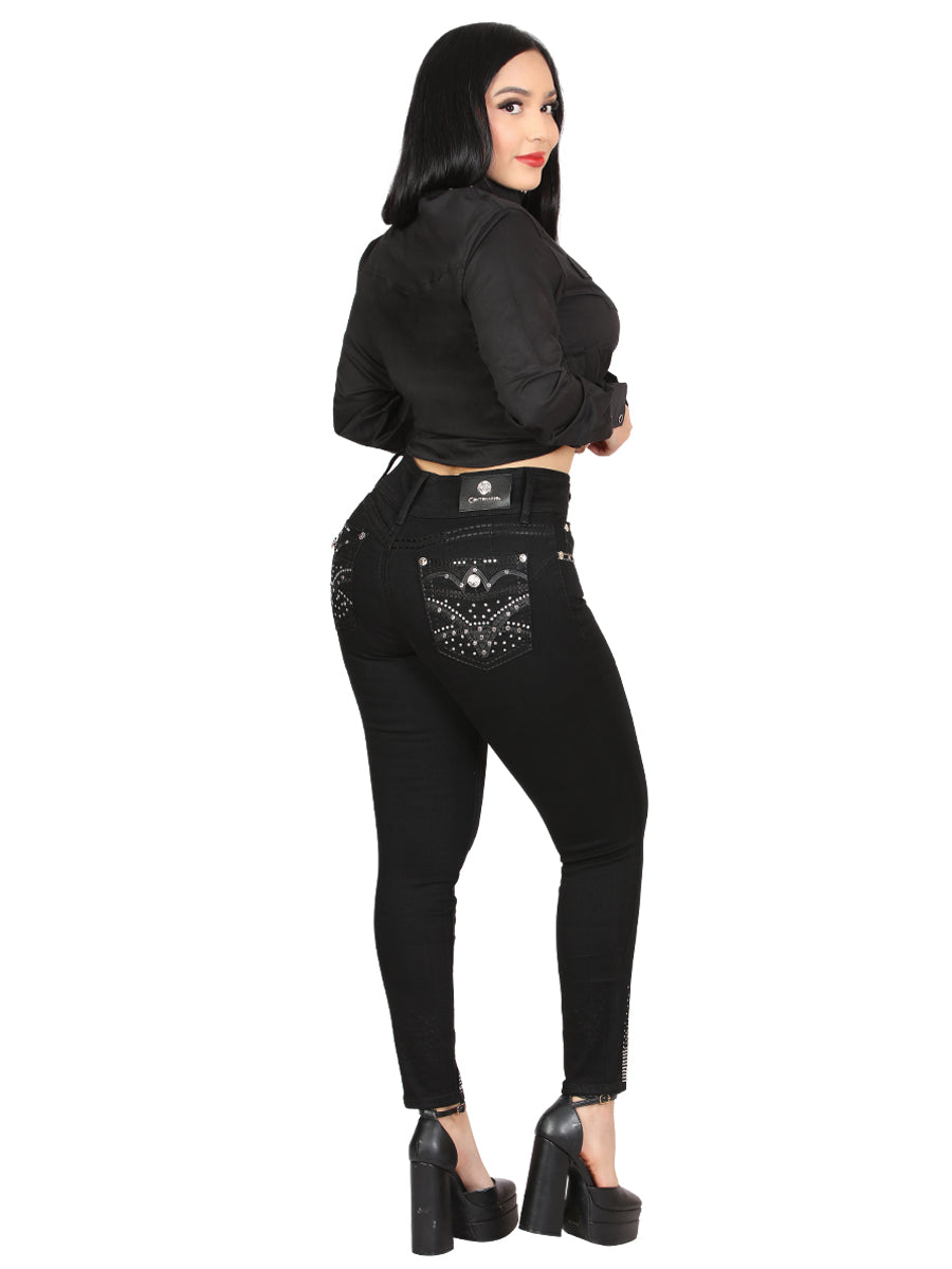 Centenario Hip-Up Skinny Denim Jeans - Black 45318