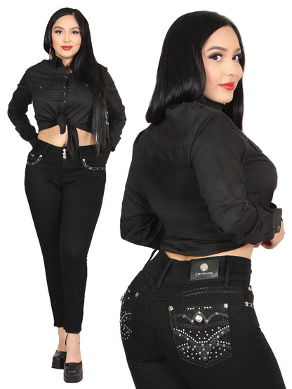 Centenario Hip-Up Skinny Denim Jeans - Black 45318