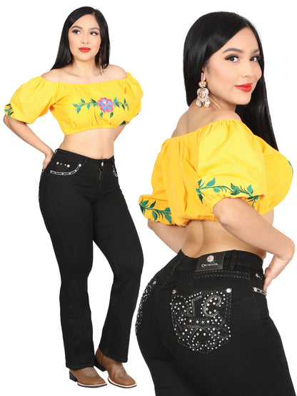 Centenario Hip-Up Bootcut Denim Jeans - Black 45320