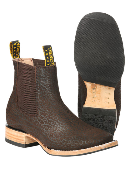 El General Men’s Ankle Boots - Bull Neck Leather Moka 45341