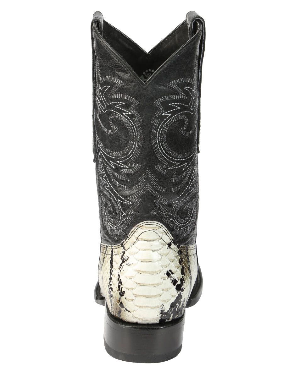 El General Men’s Python Imitation Rodeo Boots - Natural 45399