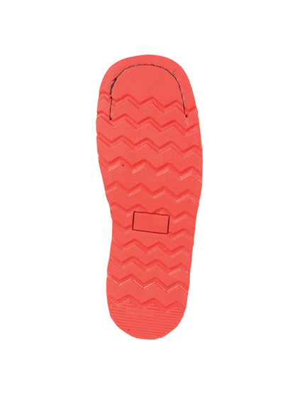 El General Men’s Ankle Boots with Zipper - Black/Red Petatillo  Leather 45402