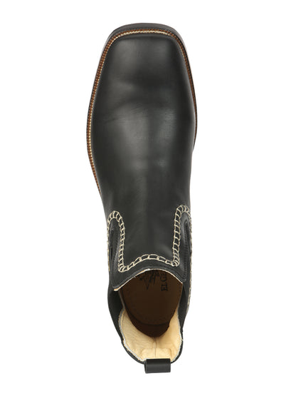 El General Men’s Leather Ankle Boots - Black 45420