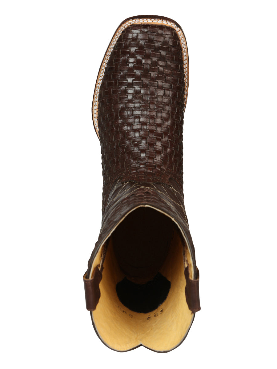 El General Men's Rodeo Boots Petatillo Leather - Brown 45440