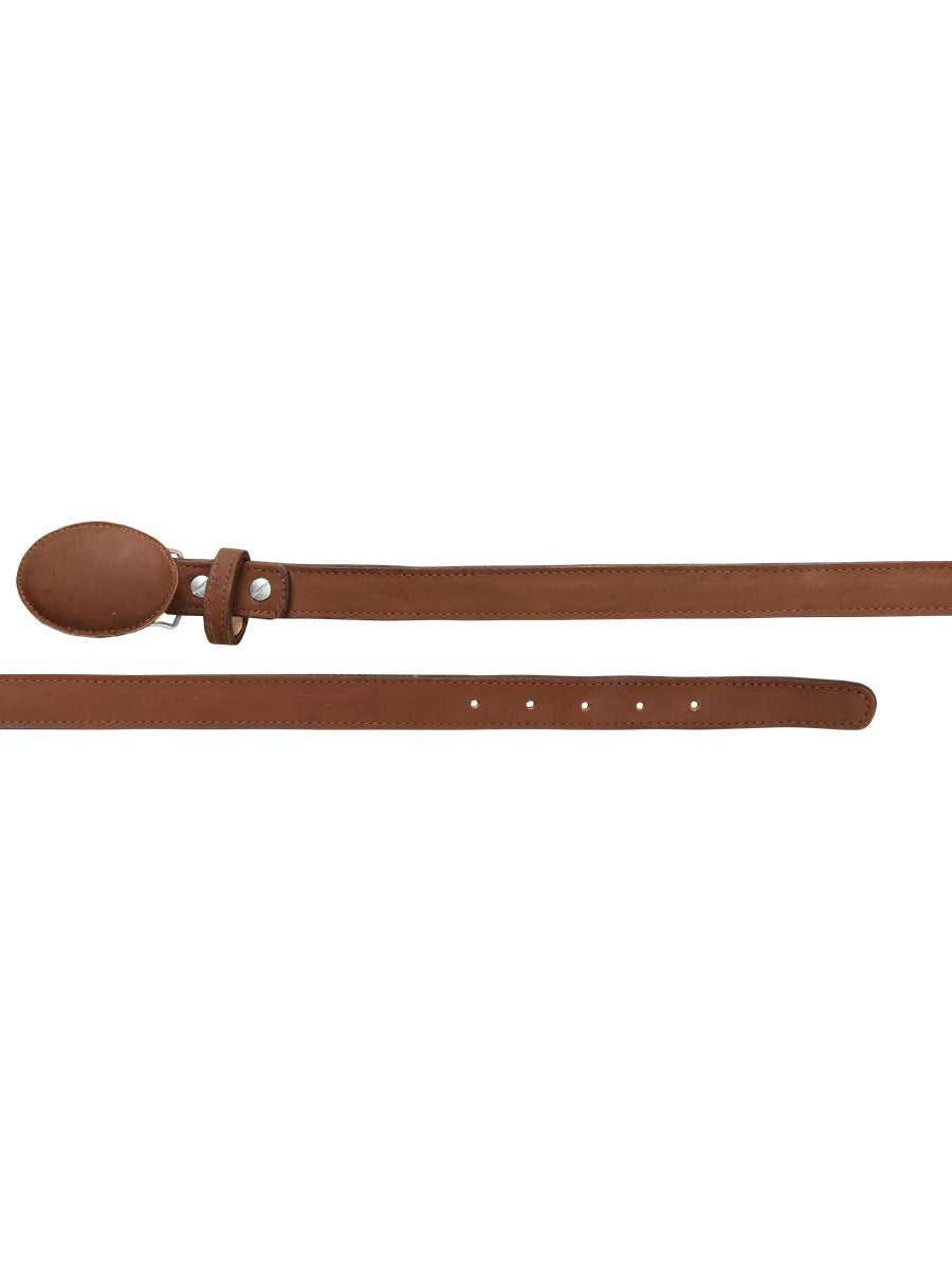 Kids Western Belt - El General Nobuck Roble 45443