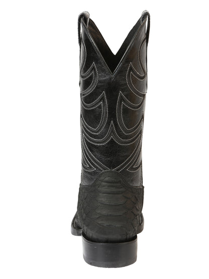 El General Men’s Rodeo Boot Imitation Python - Black 45561