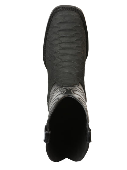 El General Men’s Rodeo Boot Imitation Python - Black 45561