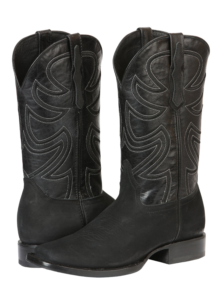 El General Men’s Rodeo Boot Nobuck Leather

 - Black 45567