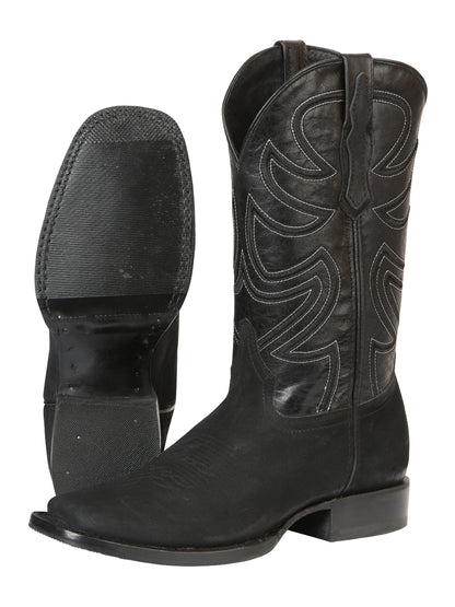 El General Men’s Rodeo Boot Nobuck Leather

 - Black 45567