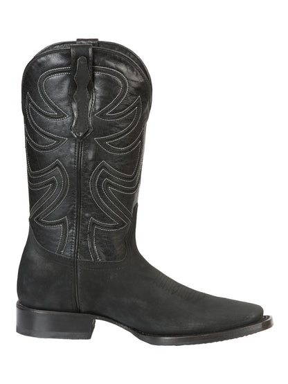 El General Men’s Rodeo Boot Nobuck Leather

 - Black 45567