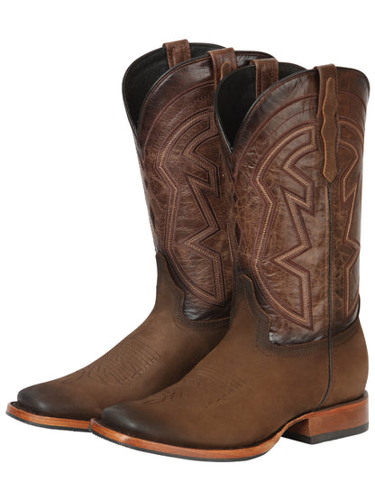 El General Men's Rodeo Boots - Nobuck Camel 45568