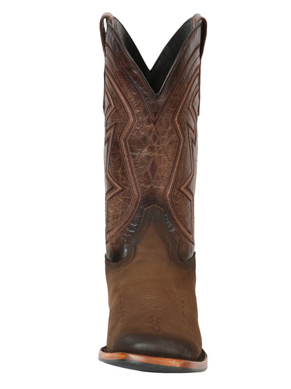 El General Men's Rodeo Boots - Nobuck Camel 45568