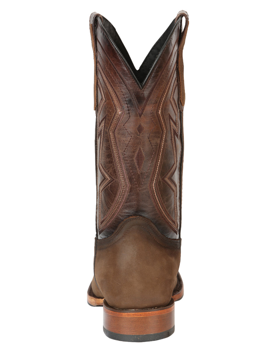 El General Men's Rodeo Boots - Nobuck Camel 45568