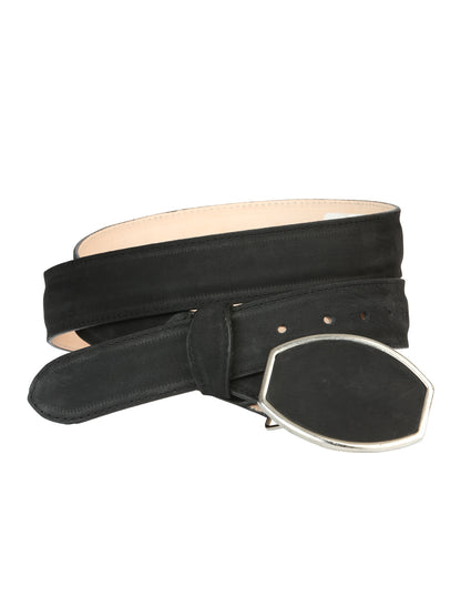Men’s Western Belt El General Nubuck - Black 45575