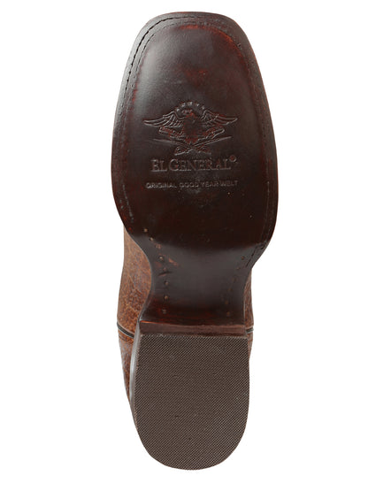 Men’s El General Rodeo Boot Elephant Print Brown Tobacco 45665