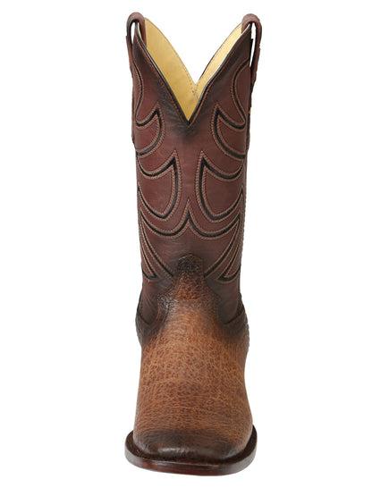 Men’s El General Rodeo Boot Elephant Print Brown Tobacco 45665