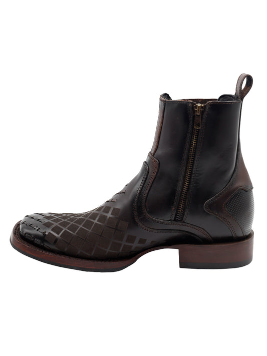 Men's El General Ankle Boot Pull up- Tobacco 45673