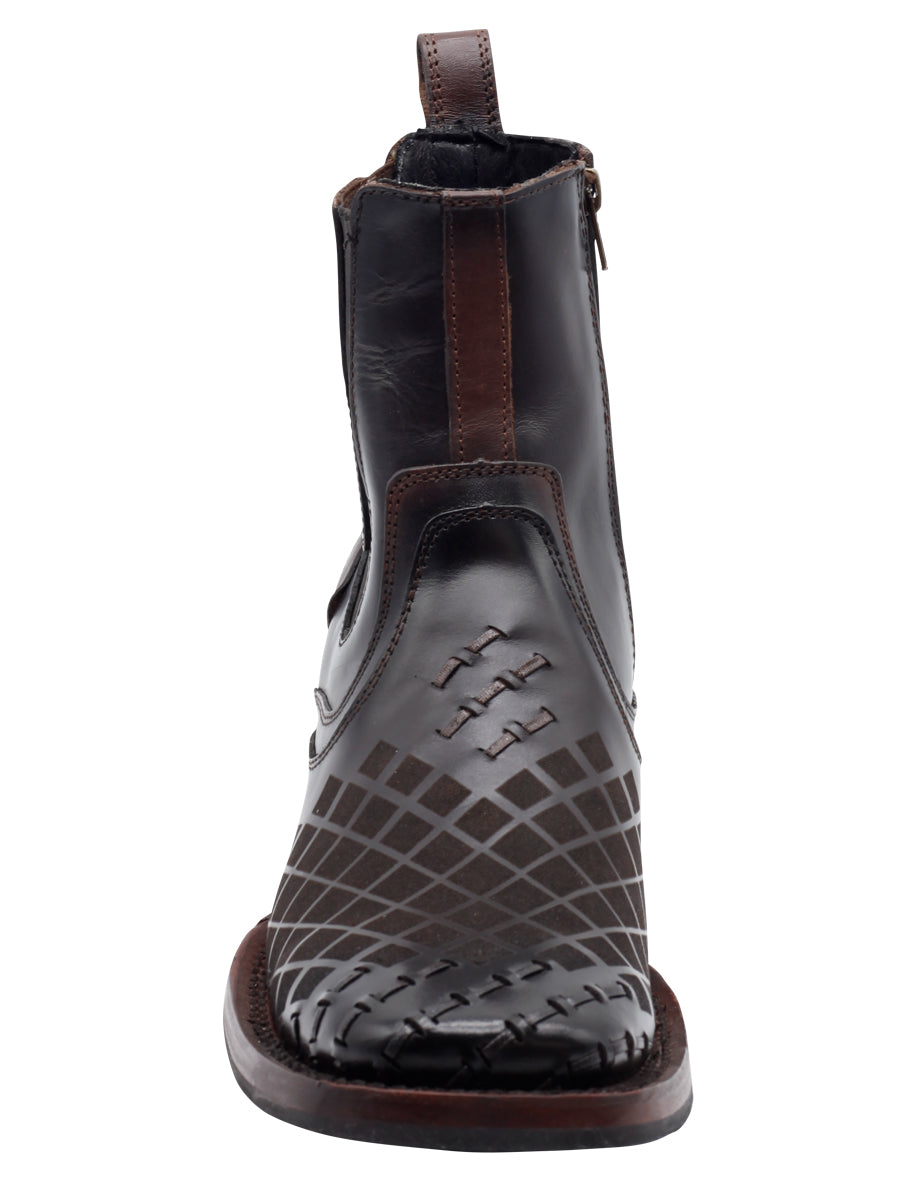 Men's El General Ankle Boot Pull up- Tobacco 45673