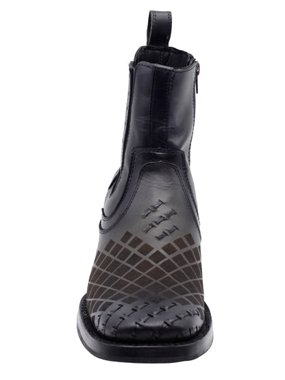 Men's El General Ankle Boots Pull Up- Gray 45674