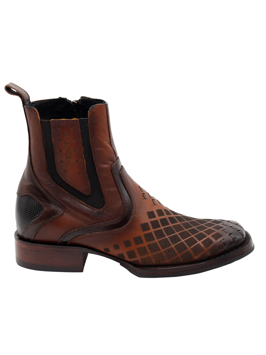 Men's El General Ankle Boots Pull Up- Brown 45675