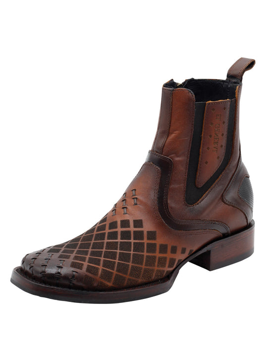 Men's El General Ankle Boots Pull Up- Brown 45675