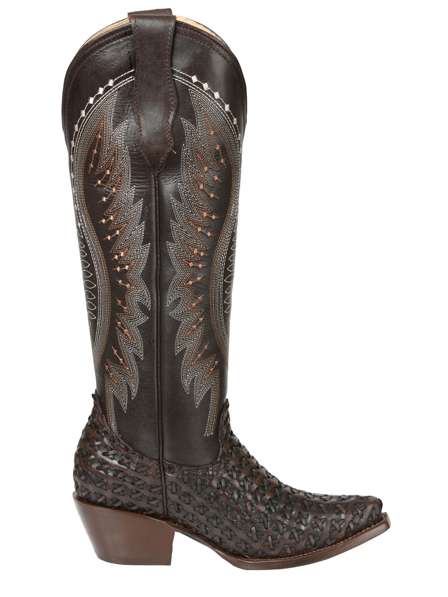 El General Women’s Embroidered Western Boots - Choco 45782