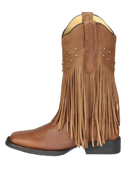 El General Women’s Fringe Western Boots - Honey 45799