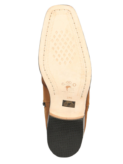 EL Besserro Men's Double Zipper Dress Boot - Nobuck Tan 45830