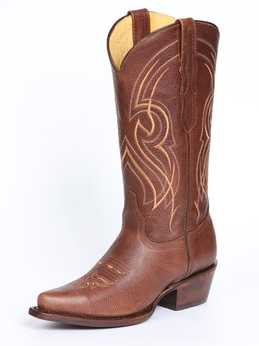 Women's El General Retro Cowgirl Boots - Cognac 45935