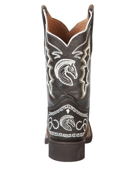 El General Rodeo Boot - Nobuck Dark Brown with Embroidery  51117